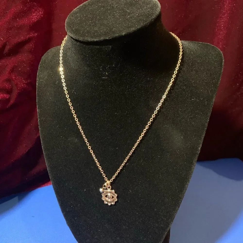 Rose Gold Eye Necklace